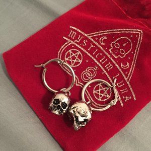 Mysticum Luna Hel Skull Hoops